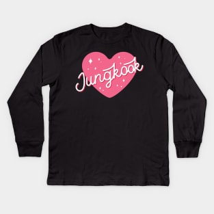 BTS Jungkook typography Kids Long Sleeve T-Shirt